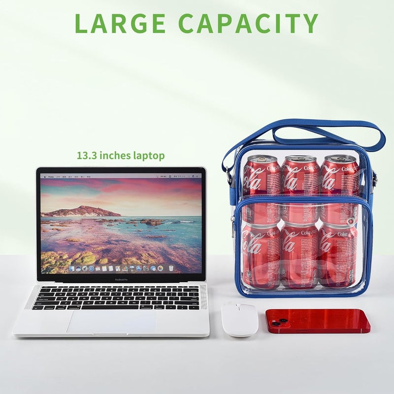 MAYTREE Clear Messenger Bag Stadium Approved Clear Bag Purse for Stadium Events Concert Sport Work - Image 4